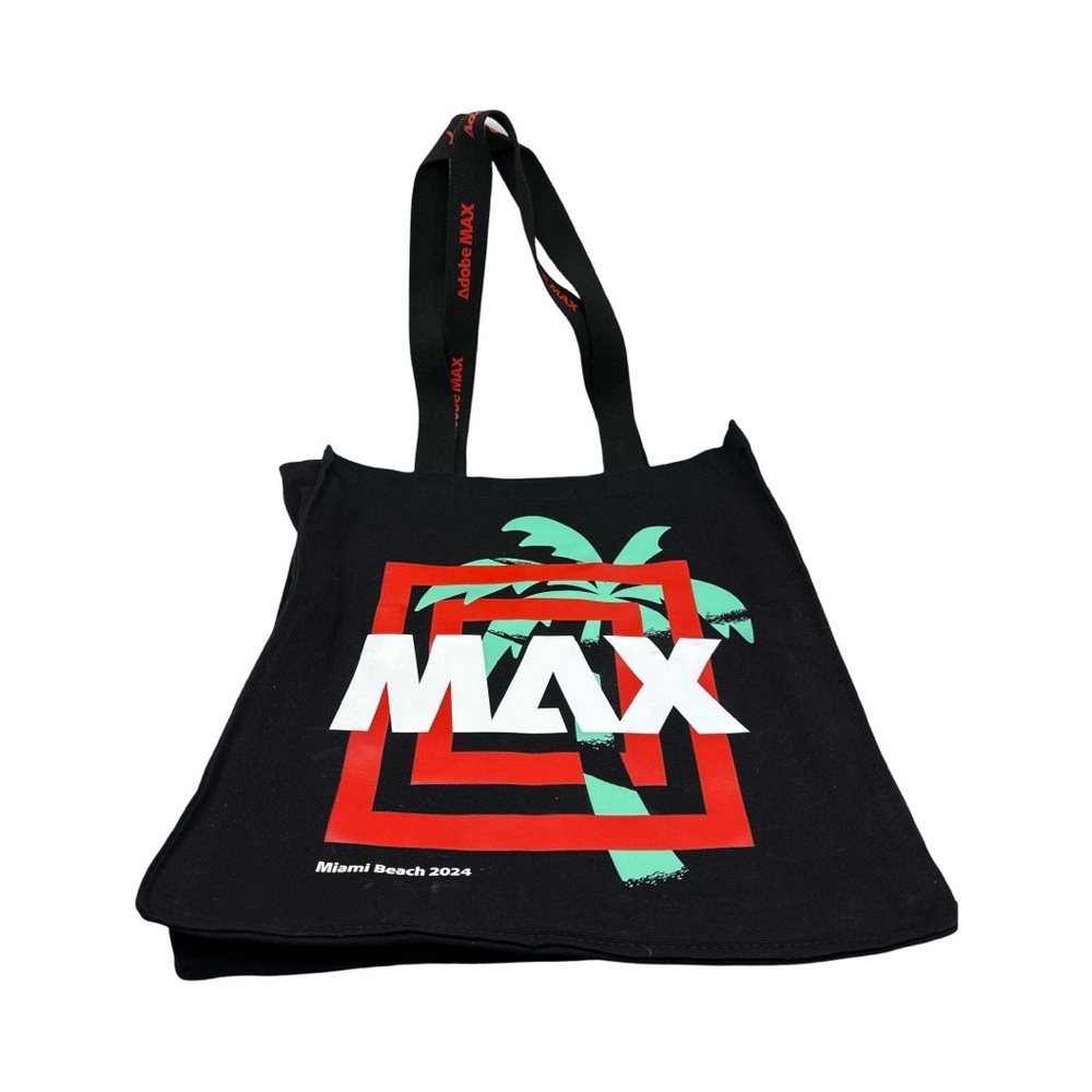 Adobe Max 2024 Black Canvas Tote